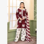 Agha Noor Embroided Cotton 3pc