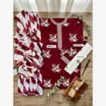 Agha Noor Embroided Cotton 3pc - Image 2
