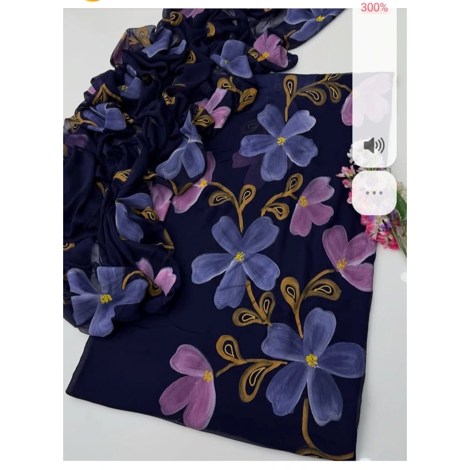 China Silk Handprint 11 Digital Hand Printed Silk 3pc - Image 1