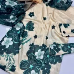 Digital Printed Floral Silk  3pc