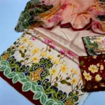 Digital Printed Floral Silk  3pc
