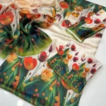 Digital Printed Floral Silk  3pc