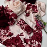 Digital Printed Floral Silk  3pc