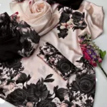 Digital Printed Floral Silk  3pc