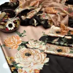 Digital Printed Floral Silk  3pc