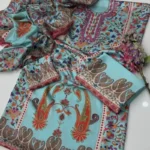 Digital Printed Floral Silk  3pc