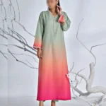 Digital Tie Die Printed Silk  3pc