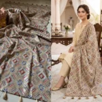Signature Embroidery Khaddar shawl