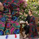 Signature Embroidery Khaddar shawl