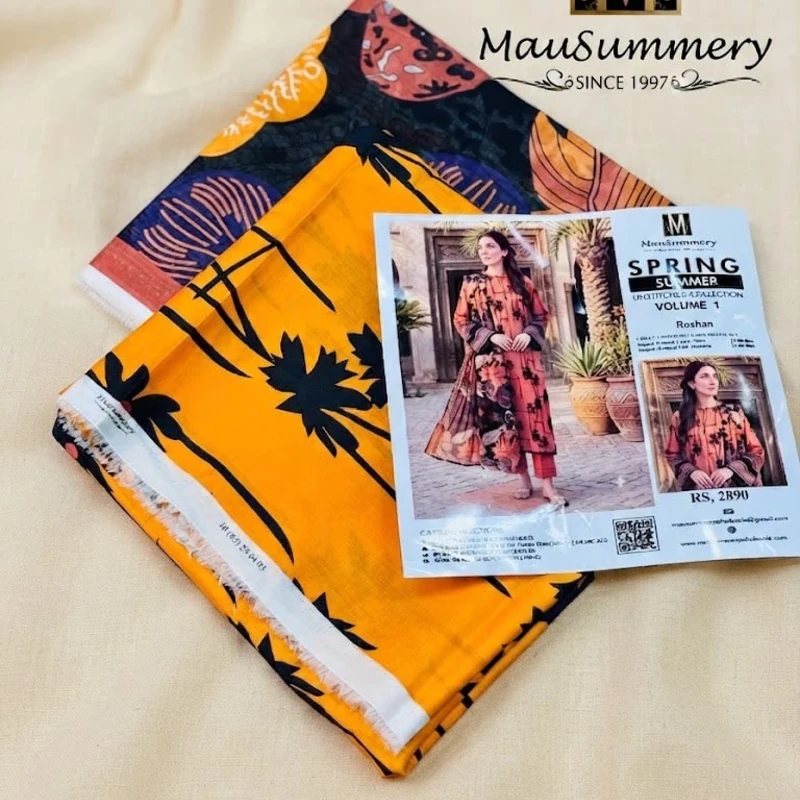 Premium Air Jet Lawn 2 PC Shirt dupatta 06 Premium Airjet Lawn Unstitched 2 PC - Image 1