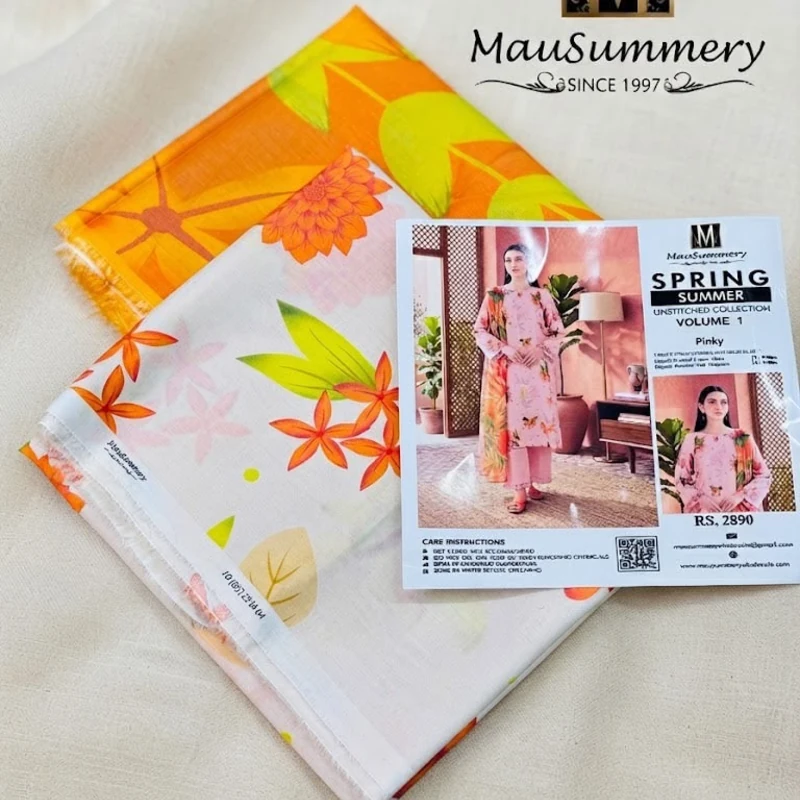 Premium Air Jet Lawn 2 PC Shirt dupatta 07 Premium Airjet Lawn Unstitched 2 PC - Image 1