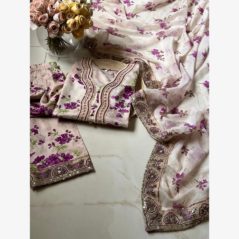 Ready to wear lawn 07 Stitched Ready-To-Wear Lawn 3pc Embroidered - Image 1