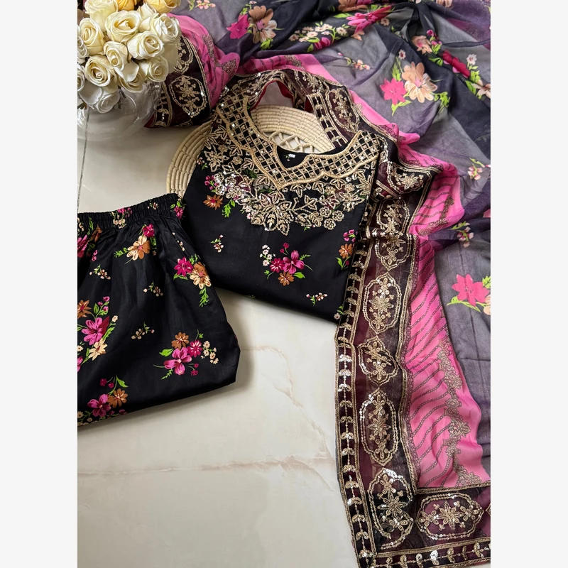 Ready to wear lawn 32 Stitched Ready-To-Wear Lawn 3pc Embroidered - Image 1