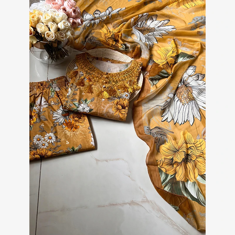 Ready to wear lawn 37 Stitched Ready-To-Wear Lawn 3pc Embroidered - Image 1