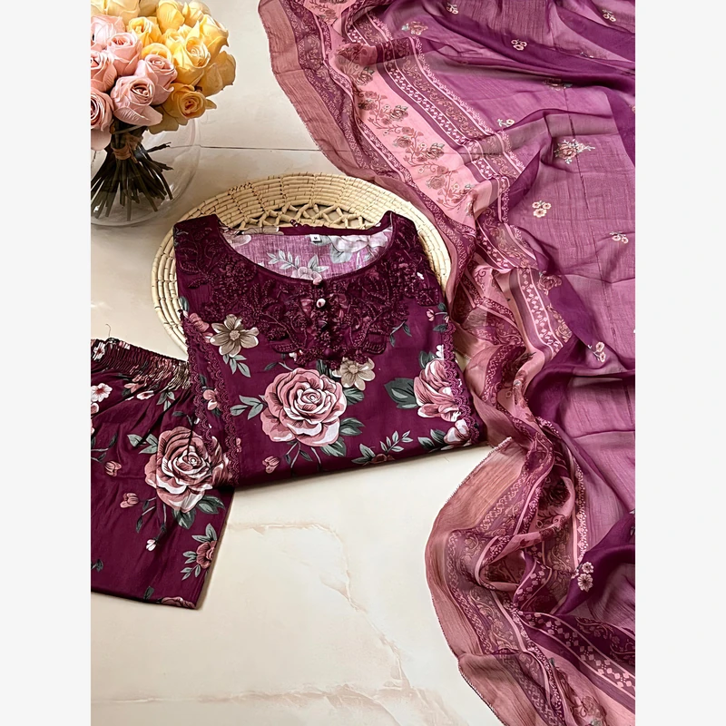 Ready to wear lawn 40 Stitched Ready-To-Wear Lawn 3pc Embroidered - Image 1