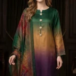 Digital Tie Die Printed Silk  3pc