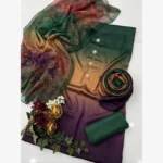 Digital Tie Die Printed Silk  3pc - Image 2
