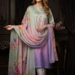 Digital Tie Die Printed Silk  3pc